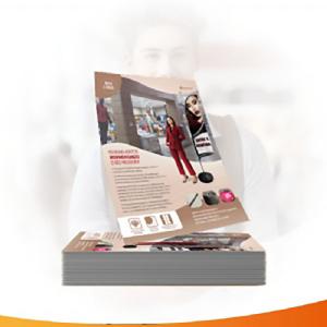 Impressão Flyer A5 Couchê Brilho 90g/m² A5 4x0   500 unidades