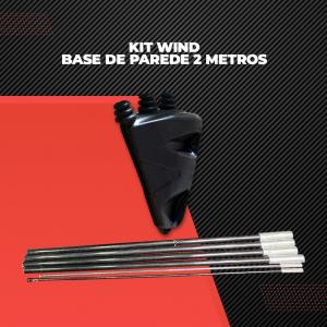 Kit Windisplay com Base Parede - 2m Polietileno de Alta Densidade    Haste em Fibra de Vidro Reforçada 