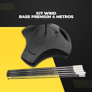 Kit Windisplay com Base Premium - 4m Polietileno de Alta Densidade    Haste em Fibra de Vidro Reforçada 
