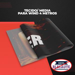 Tecido (Mídia) para Windisplay 4m sem Blecaute Oxford 3,00m x 0,66m   Sem Blackout 